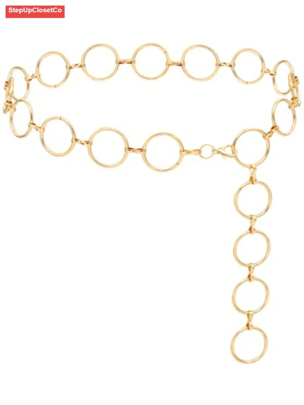 Women's Chunky Metal Waist Chain Belt for Dresses Adjustable Alloy